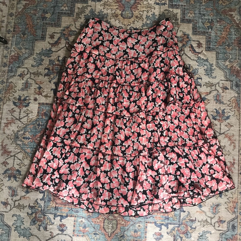 Sundance silk tiered skirt